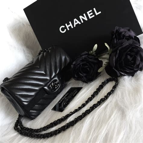 chanel so black mini chevron|CHANEL .